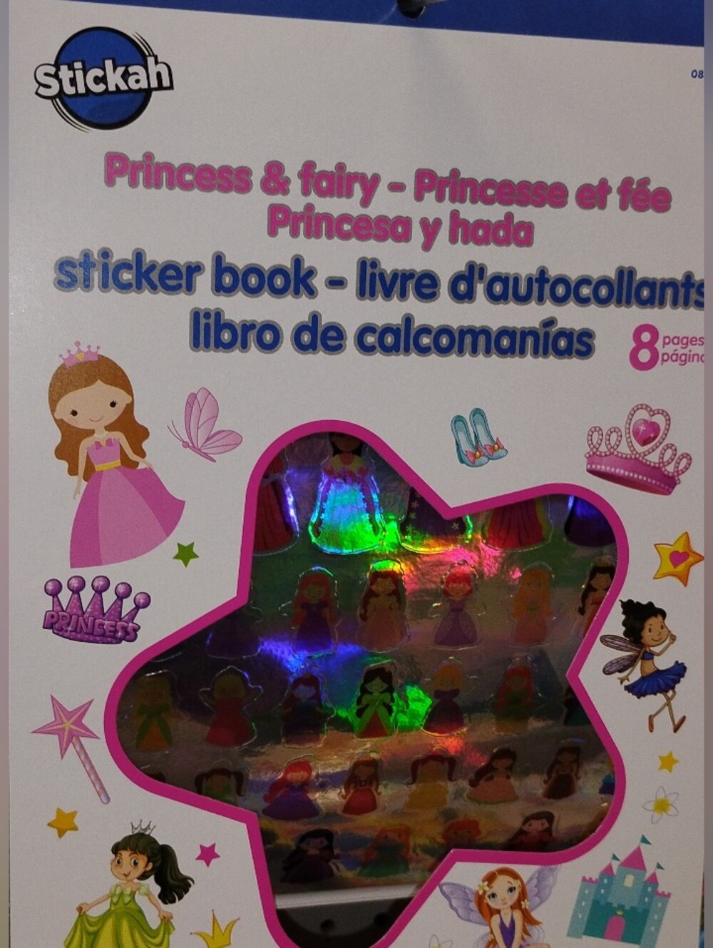 Princess & Fairy Sticker Book - Pink Holographic Stickers